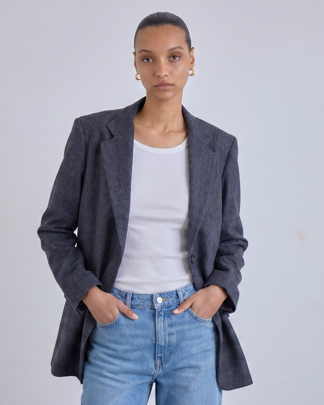 The Boyfriend Cut — Graphite Navy