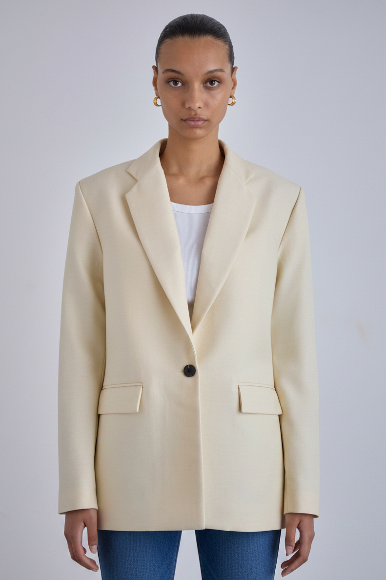 bridal blazer cream jacket for weddings wool designer jacket